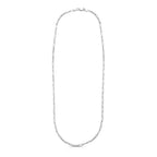 Sterling Silver Rhodium Plated Paperclip Chain (3.0 mm)