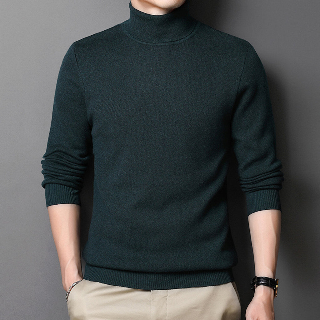 Sleek Knit Turtleneck // Green