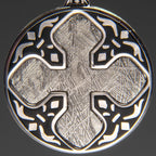Genuine Muonionalusta Meteorite Cross Pendant (11gr.) + 18" Sterling Necklace