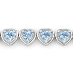 10.50 Carat Genuine Blue Topaz .925 Sterling Silver Bracelet