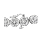 14K White Gold 2.00 Cttw Diamond Halo Link Tennis Bracelet (H-I Color, I1-I2 Clarity) - 7" Inches