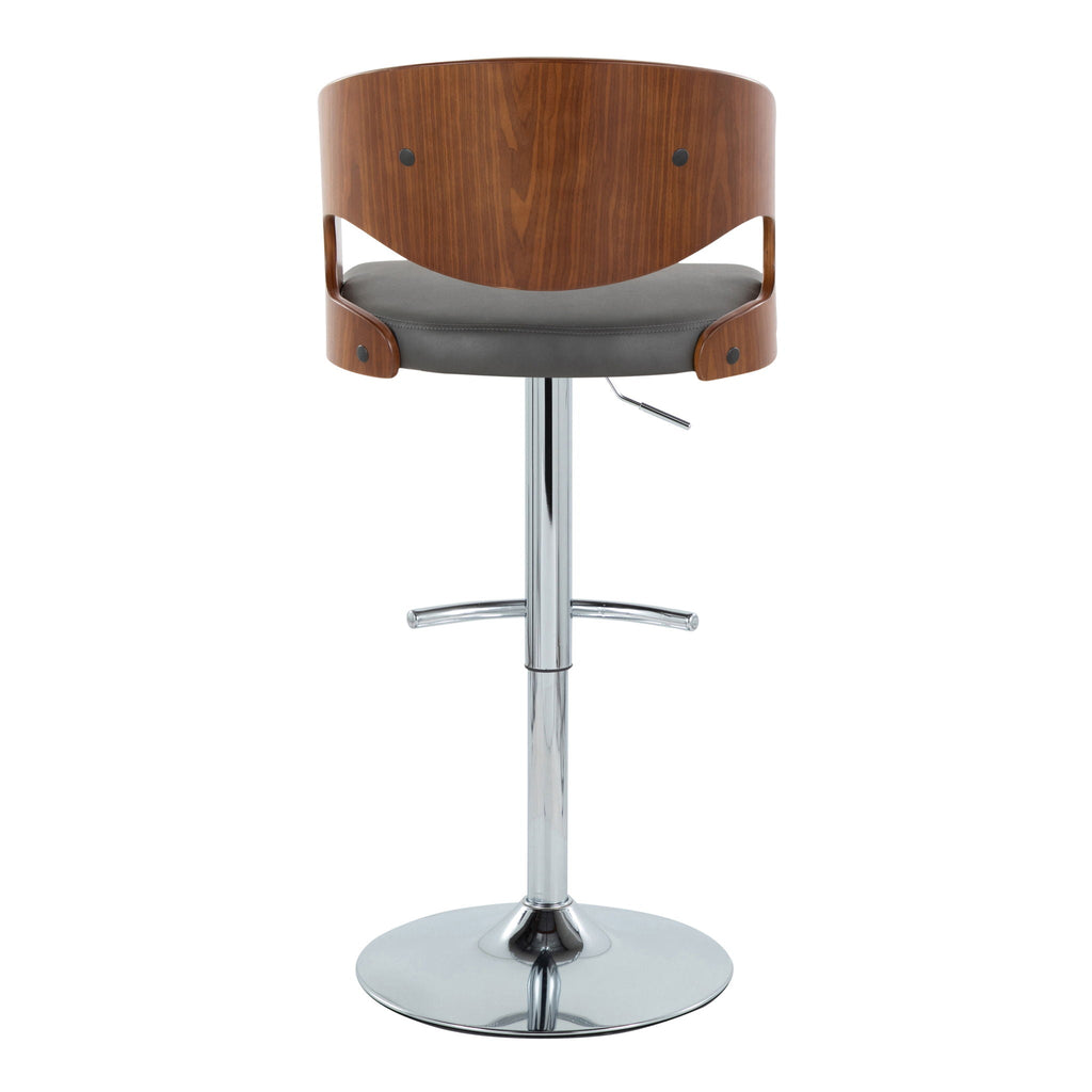 Pino - Mid Century Modern Adjustable Barstool & Swivel (Set of 2)