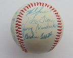 Cleveland Indians Team Autographed by 15 Players Indians Logo Baseball 180626