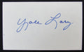 Yale Larry Texas A&M/Detroit Lions Pro FB HOF Signed/Auto 3x5 Index Card 150716