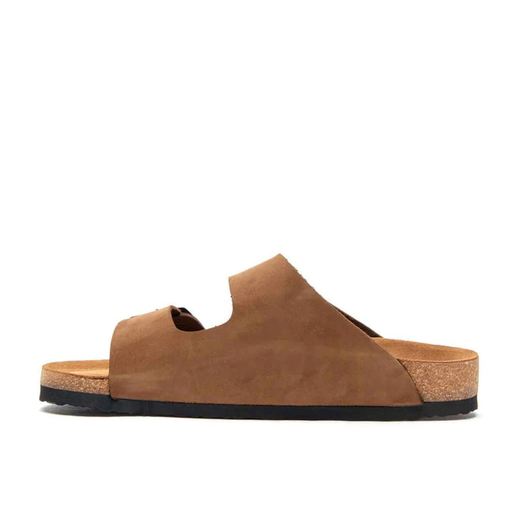 Bali Nubuck Leather Two-Strap Sandal // Sand