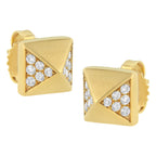 14K Yellow Gold 1/4 Cttw Diamond Pyramid Stud Earring (G-H Color, SI1-SI2 Clarity)