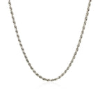 Sterling Silver 1.8mm Diamond Cut Rope Style Chain
