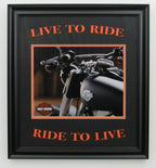 Harley Davidson "Live to Ride" 11x14 Photo Framed