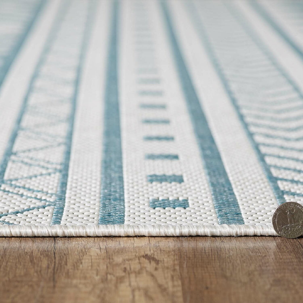 Provo Natura - Machine Woven Performance // Ivory/Aqua - Botanical