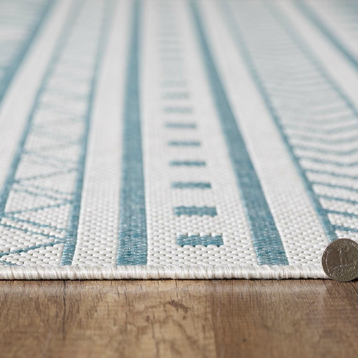 Provo Natura - Machine Woven Performance // Ivory/Aqua - Botanical
