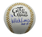 Mike Mussina Autographed/Inscr Gold Glove Award Baseball Orioles JSA 177782