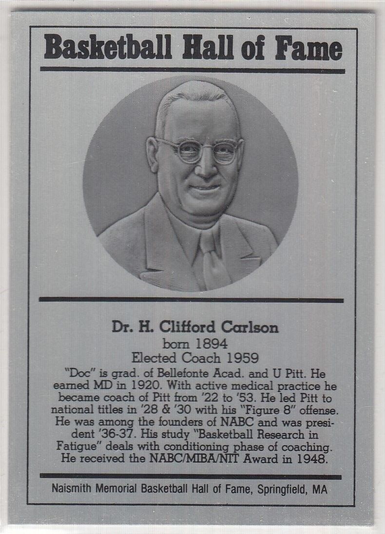 1986-2002 Basketball HOF Metallic DR. H. CLIFFORD CARLSON Series 12 128849