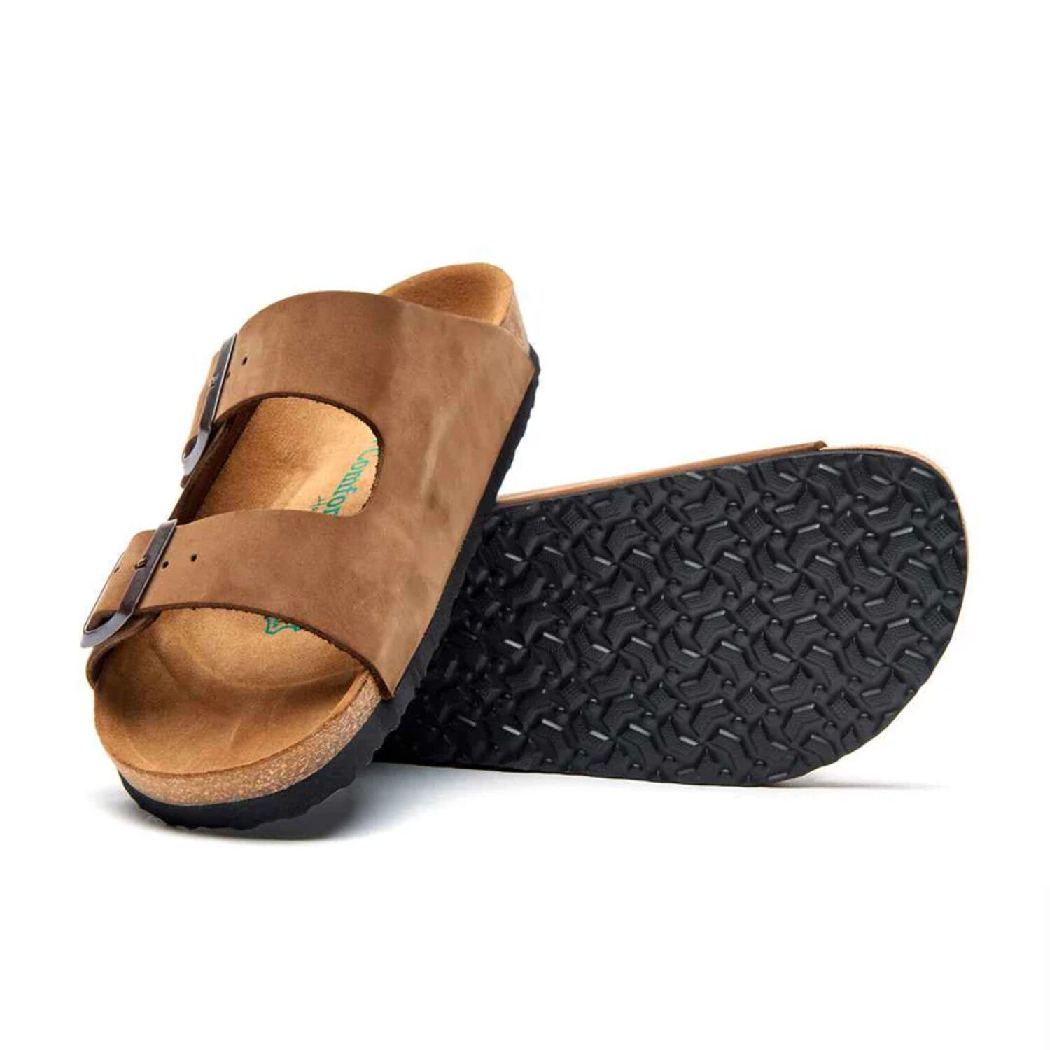 Bali Nubuck Leather Two-Strap Sandal // Sand