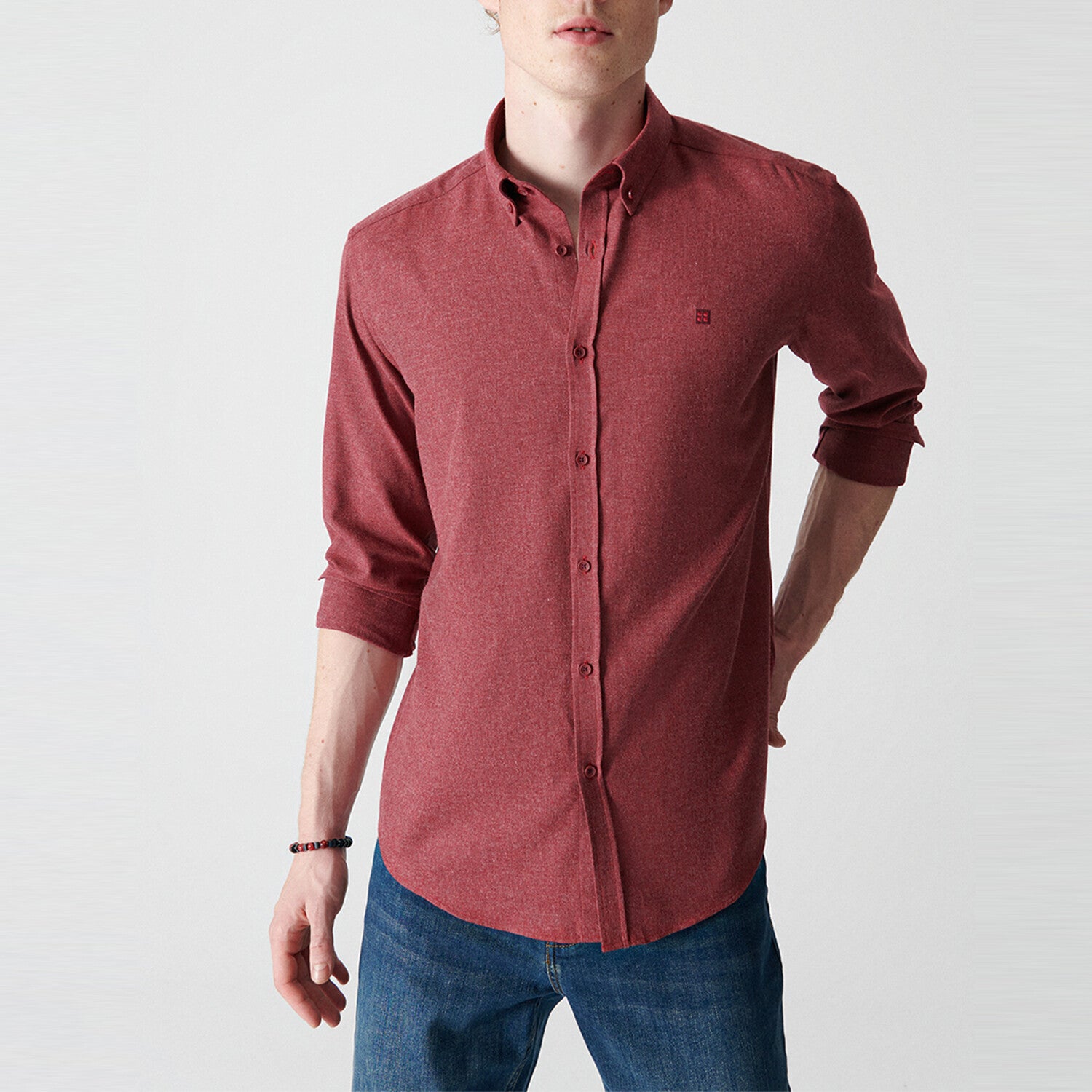 Button-Up Shirt // Claret Red