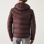 Water Repellent Windproof Quilted Coat // Claret Red