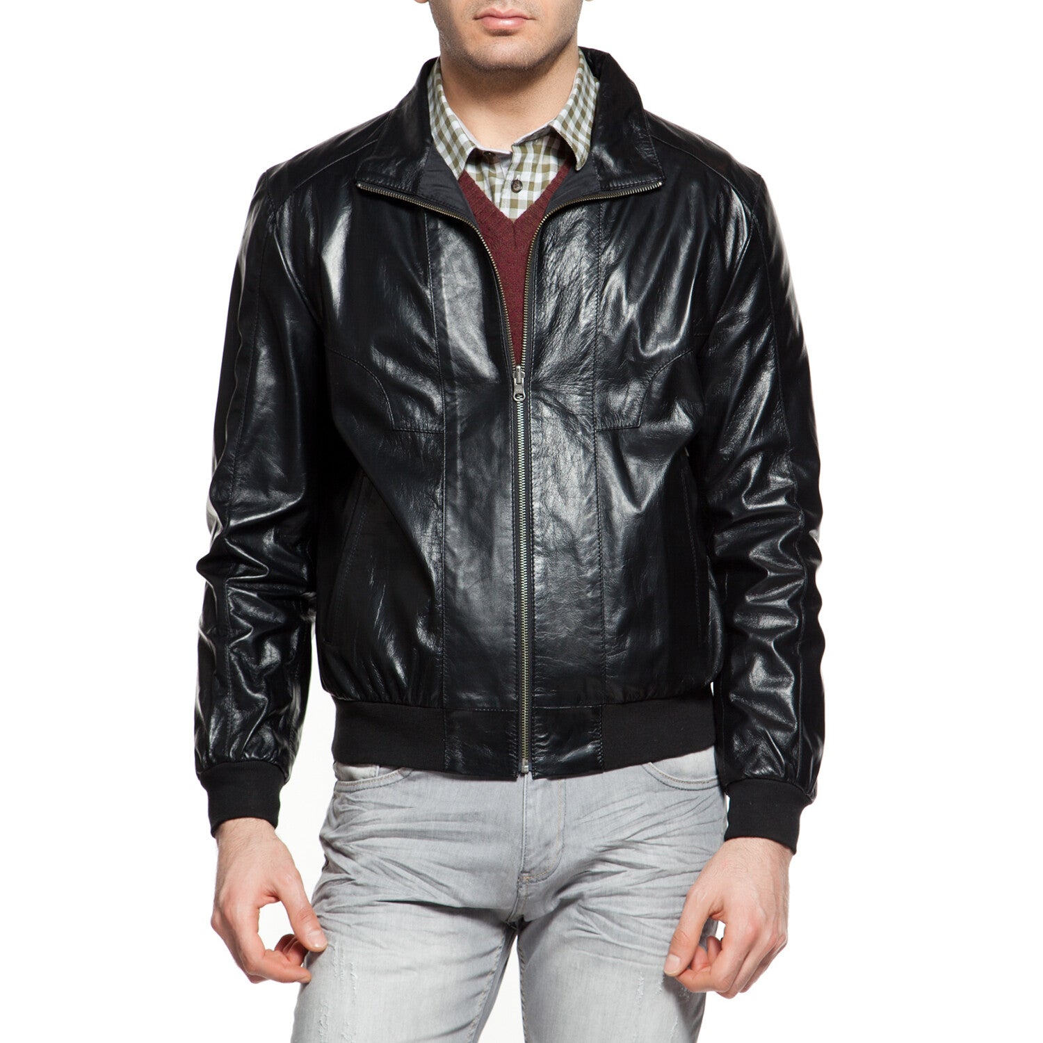 Reversible Leather Jacket // Black