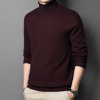 Heathered Turtleneck // Burgundy