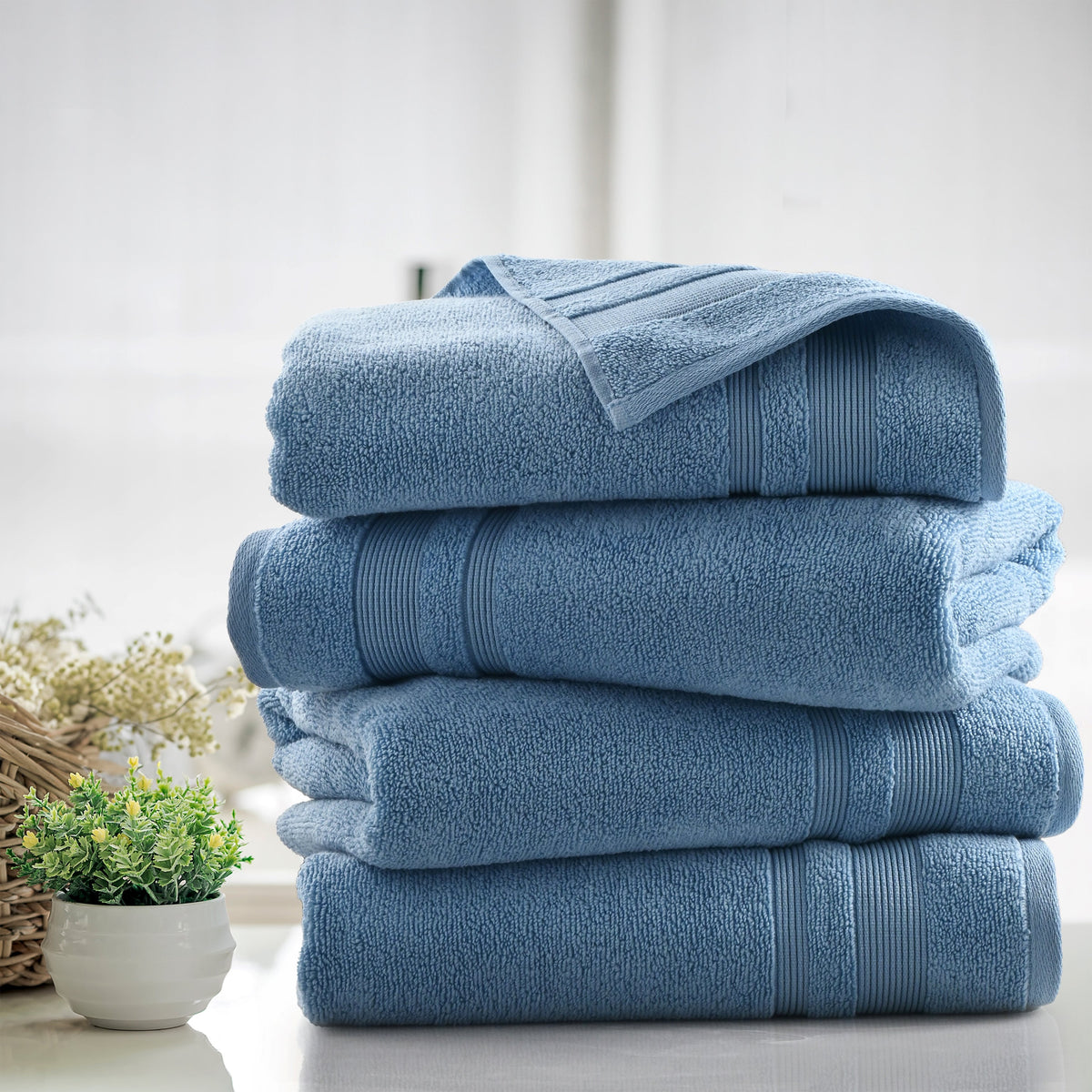 Kathy Ireland 2 Piece Zero Twist Cotton Plush Bath Sheet Set
