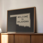 Welcome To Oklahoma Vintage Road Sign Art Print