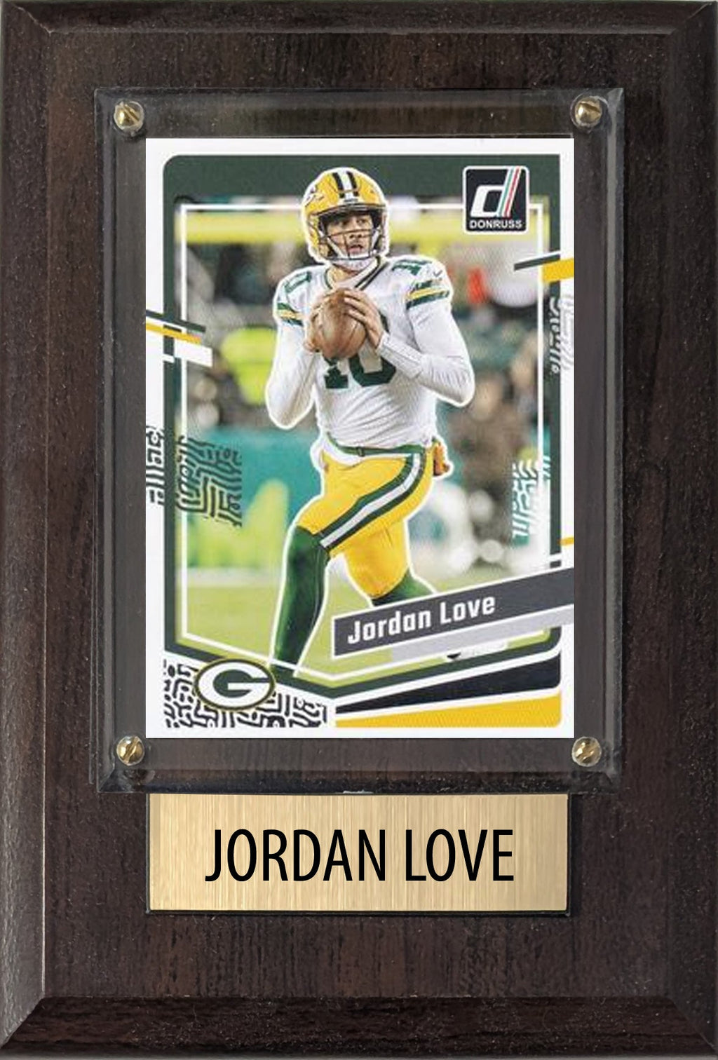 Jordan Love Green Bay Packers 2025 2024 Donruss Score Prizm Topps 4x6 Gift Plaque