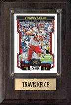 Travis Kelce Kansas City Chiefs 2025 2024 Donruss Score Prizm Topps 4x6 Gift Plaque
