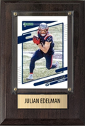 Julian Edelman New England Patriots Fan Gift Plaque 4x6 1 Card Prizm, Donruss, Score 2024 2025 2026