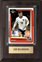 Jude Bellingham England World Cup Soccer 2026 Fan Gift Plaque 4x6 1 Card Panini, Topps, Donruss 2024 2025 2026