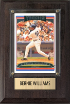 Bernie Williams New York Yankees Fan Gift Plaque 4x6 1 Card Topps, Bowman 2024 2025 2026