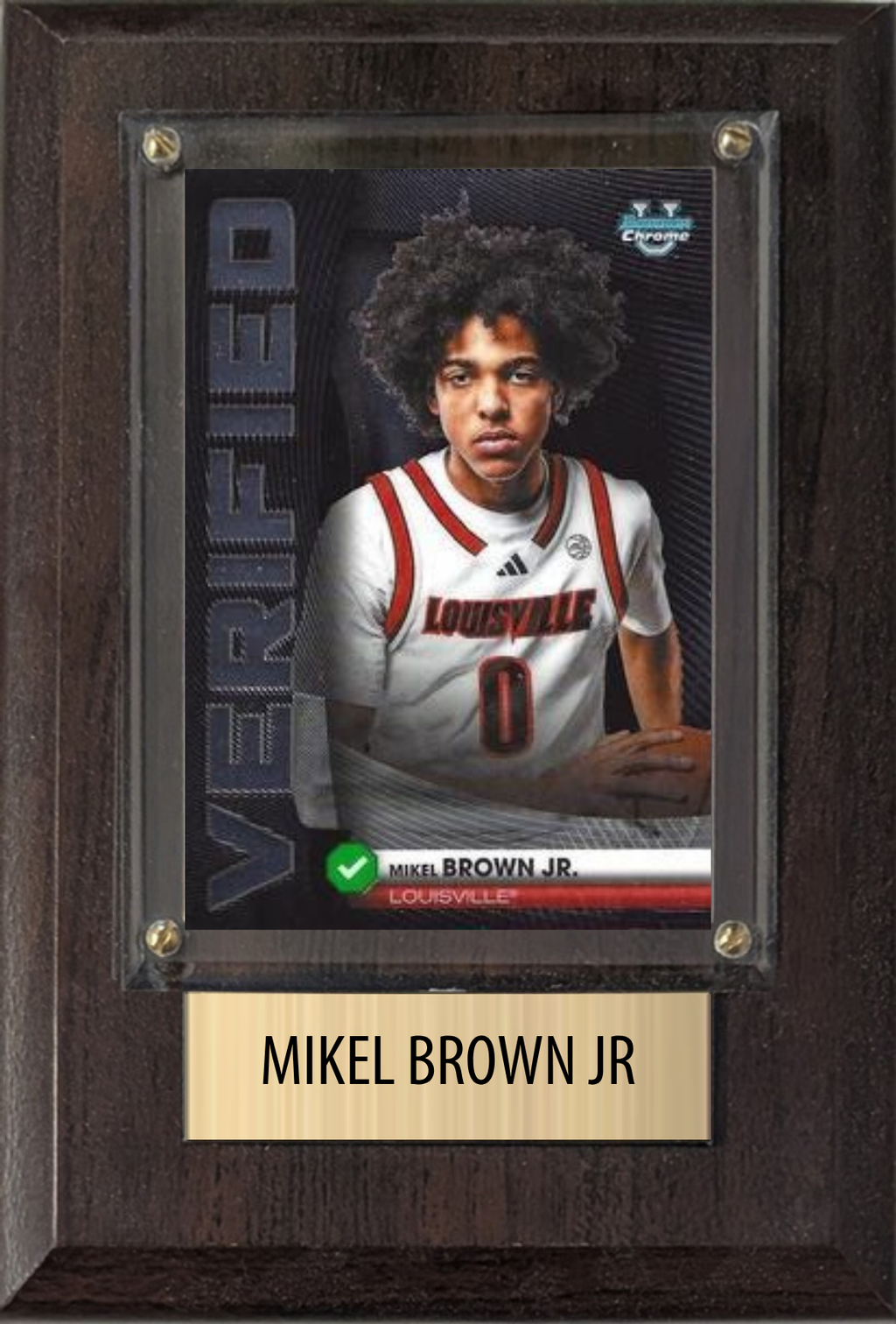 Mikel Brown Jr Brooklyn Nets 2026 NBA Draft 4x6 Card Plaque Fan Gift