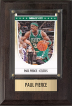 Paul Pierce Boston Celtics Hall of Fame Fan Gift Plaque 4x6 1 Card Hoops, Prizm, Donruss 2024 2025 2026