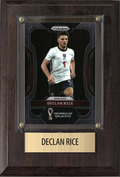 Declan Rice England World Cup Soccer Fan Gift Plaque 4x6 1 Card Panini, Topps, Donruss 2024 2025 2026