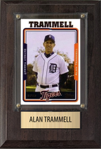 Alan Trammell Detroit Tigers Hall of Fame Fan Gift Plaque 4x6 1 Card Topps, Bowman 2024 2025 2026