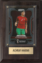 Achraf Hakimi Morocco World Cup Soccer 2026 Fan Gift Plaque 4x6 1 Card Panini, Topps, Donruss 2024 2025 2026