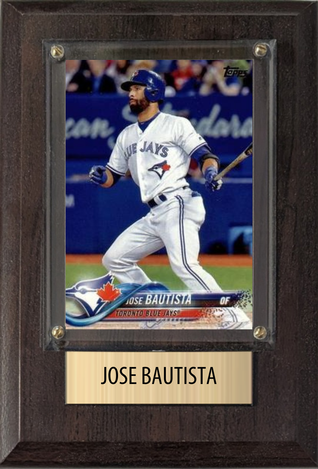 Jose Bautista Toronto Blue Jays Fan Gift Plaque 4x6 1 Card Topps, Bowman 2024 2025 2026