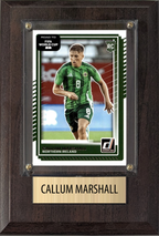 Callum Marshall Northern Ireland World Cup Soccer 2026 Fan Gift Plaque 4x6 1 Card Panini, Topps, Donruss 2024 2025 2026