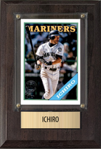 Ichiro Seattle Mariners Hall of Fame Fan Gift Plaque 4x6 1 Card Topps, Bowman 2024 2025 2026