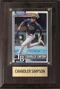 Chandler Simpson Tampa Bay Rays Fan Gift Plaque 4x6 1 Card Topps, Bowman 2024 2025 2026