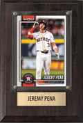 Jeremy Pena Houston Astros Fan Gift Plaque 4x6 1 Card Topps, Bowman 2024 2025 2026