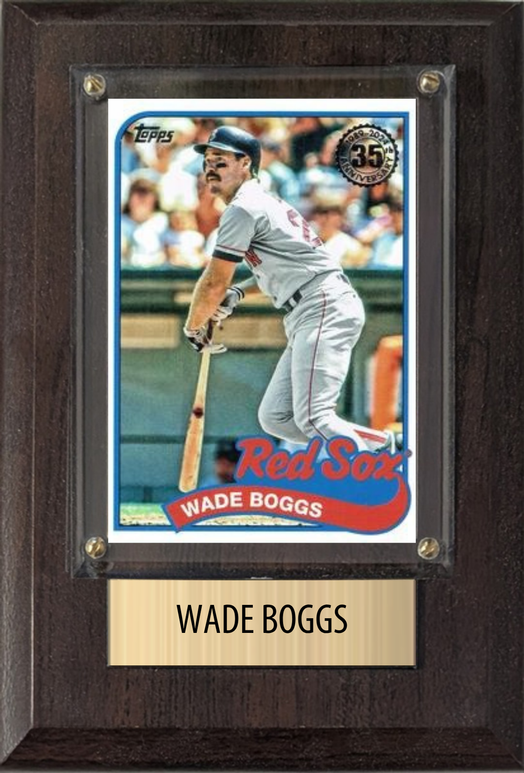 Wade Boggs Boston Red Sox Hall of Fame Fan Gift Plaque 4x6 1 Card Topps, Bowman 2024 2025 2026