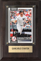 Giancarlo Stanton New York Yankees Fan Gift Plaque 4x6 1 Card Topps, Bowman 2024 2025 2026