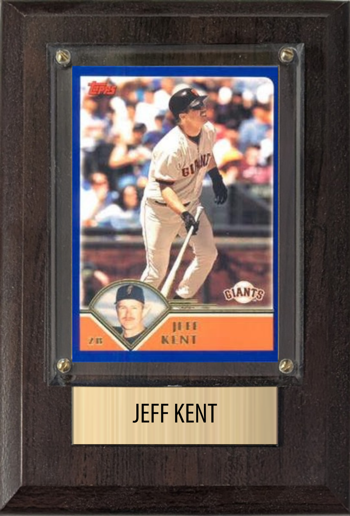 Jeff Kent San Francisco Giants Hall of Fame Fan Gift Plaque 4x6 1 Card Topps, Bowman 2024 2025 2026