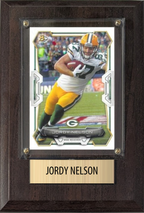 Jordy Nelson Green Bay Packers Fan Gift Plaque 4x6 1 Card Prizm, Donruss, Score 2024 2025 2026