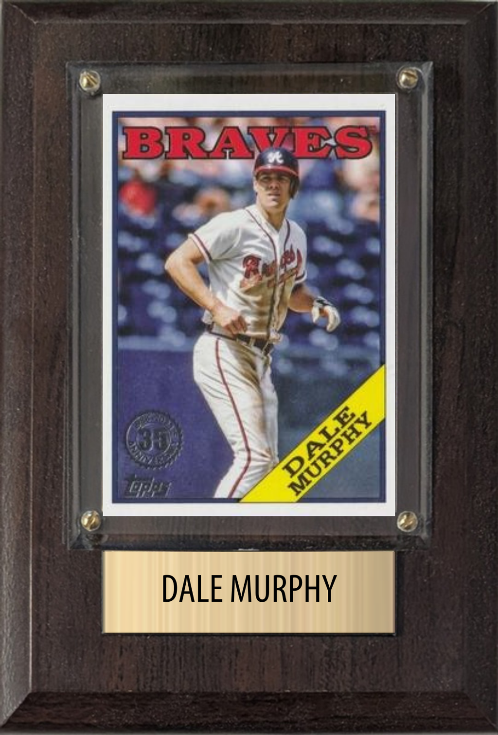 Dale Murphy Atlanta Braves Fan Gift Plaque 4x6 1 Card Topps, Bowman 2024 2025 2026