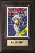 Dale Murphy Atlanta Braves Fan Gift Plaque 4x6 1 Card Topps, Bowman 2024 2025 2026