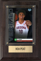 Koa Peat Dallas Mavericks 2026 NBA Draft 4x6 Card Plaque Fan Gift