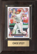 Chase Utley Philadelphia Phillies Fan Gift Plaque 4x6 1 Card Topps, Bowman 2024 2025 2026