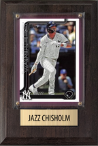 Jazz Chisholm Jr. New York Yankees 2026 2025 2024 Topps Bowman Gift Plaque 4X6