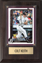 Colt Keith Detroit Tigers 2026 2025 2024 Topps Bowman Gift Plaque 4X6