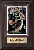 De'Aaron Fox San Antonio Spurs 2026 2025 2024 Topps Prizm Hoops Panini Gift Plaque 4X6