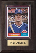 Ryne Sandberg Chicago Cubs HOF Fan Gift Plaque 4x6 1 Card Topps Donruss Panini 2024 2025 2026